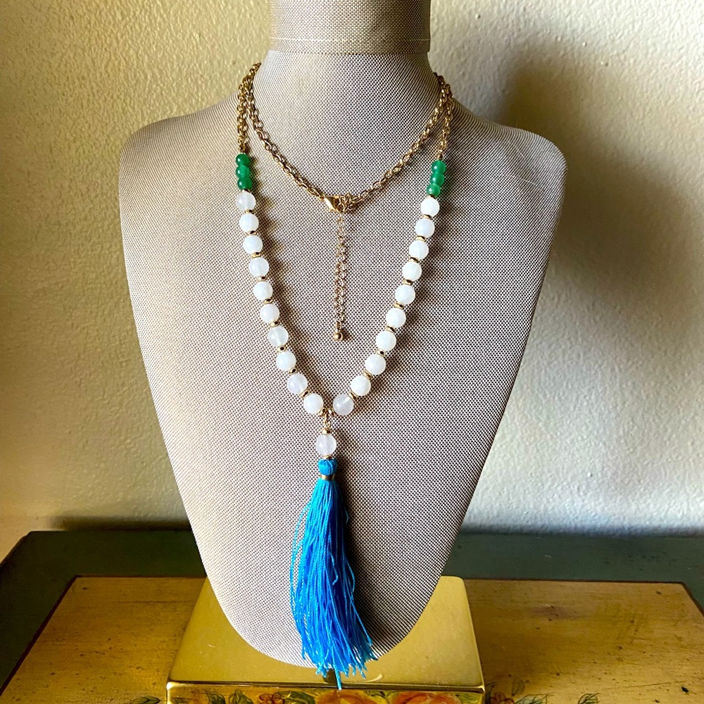 Gold & Bless Tassel Necklace